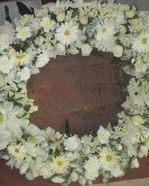 Flower of funeral Ring 2 with one Greetings Card